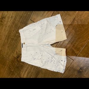 Boys polo splatter paint shorts